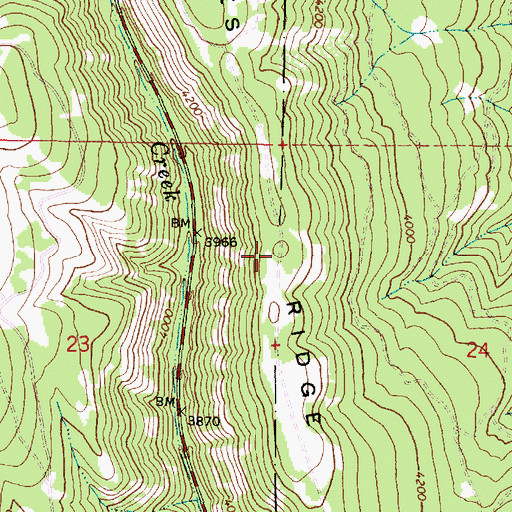 Topographic Map of Andies Ridge, OR