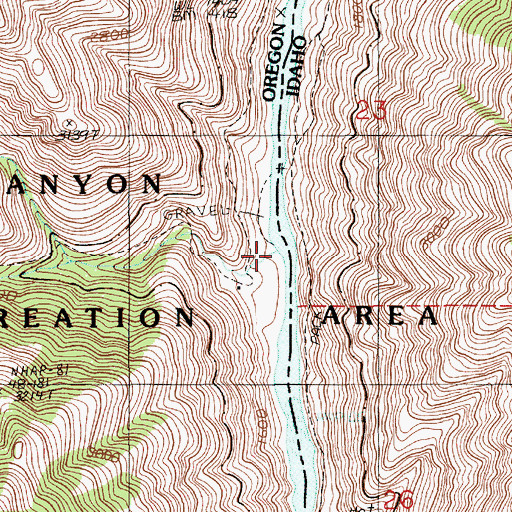Topographic Map of Battle Creek, OR