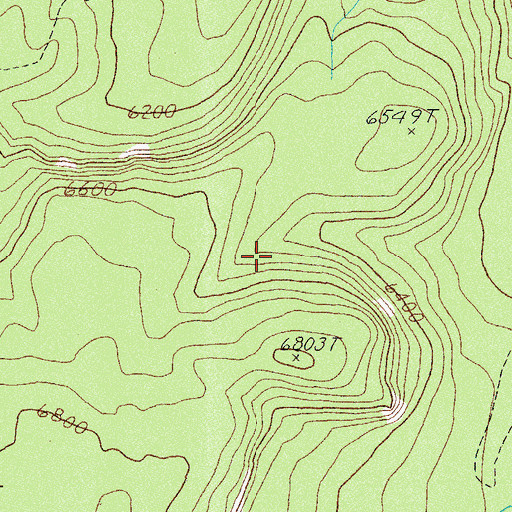 Topographic Map of Bear Creek Trail, OR