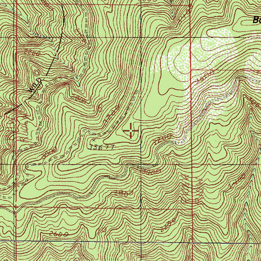 Topographic Map of Bobs Garden Trail, OR
