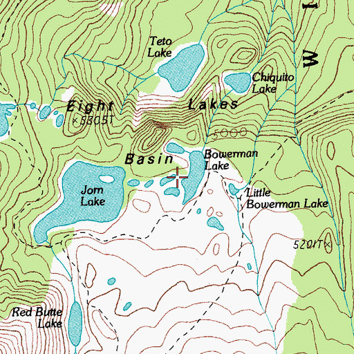 Topographic Map of Bowerman Lake, OR