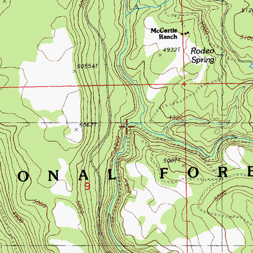 Topographic Map of Cain Creek, OR