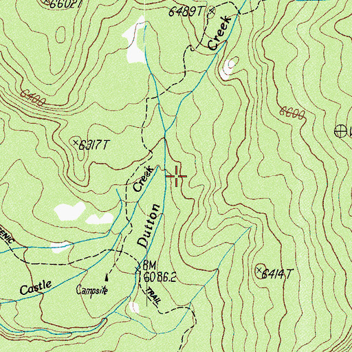 Topographic Map of Cascade Divide Trail, OR