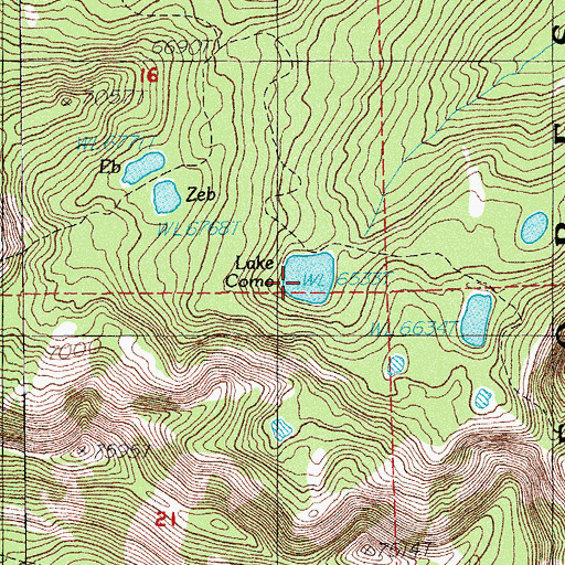 Topographic Map of Lake Como, OR
