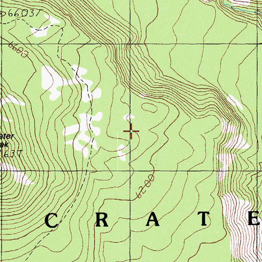 Topographic Map of Crater Peak Trail, OR