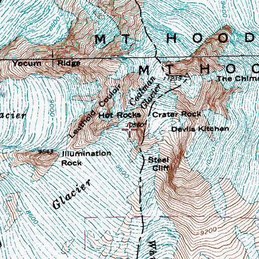 Topographic Map of Crater Rock, OR