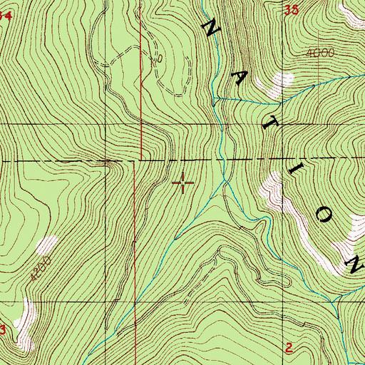 Topographic Map of Deadwood Creek, OR