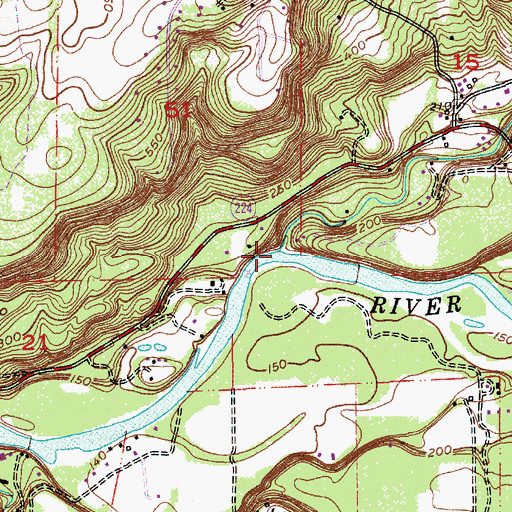 Topographic Map of Deep Creek, OR