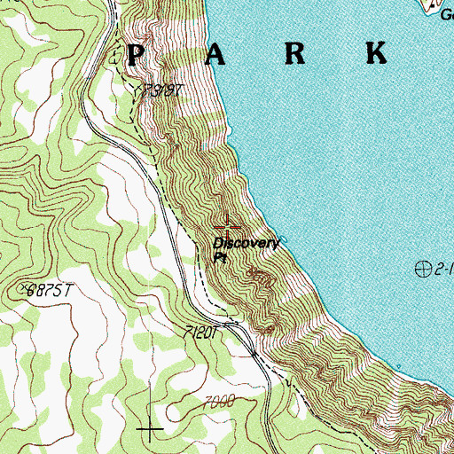Topographic Map of Discovery Point, OR