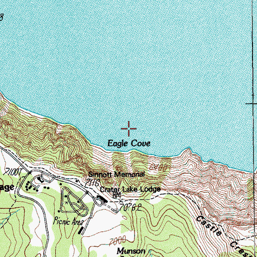 Topographic Map of Eagle Cove, OR