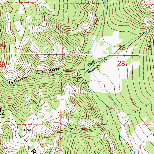 Topographic Map of East Phillips Creek, OR