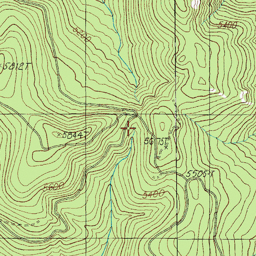 Topographic Map of Echo Creek Trail, OR