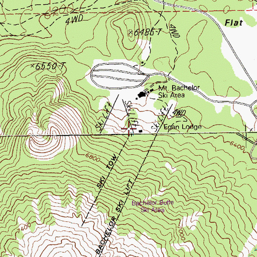 Topographic Map of Egan Memorial Lodge (historical), OR