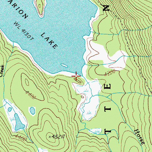 Topographic Map of Eight Lakes Creek, OR