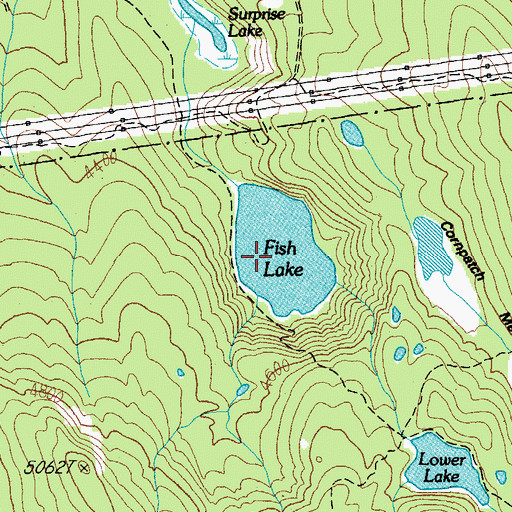 Topographic Map of Fish Lake, OR