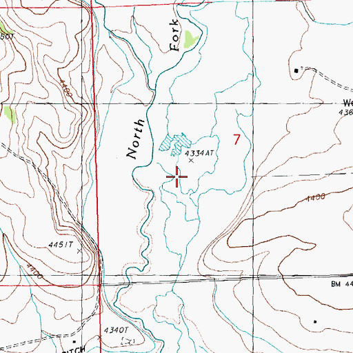 Topographic Map of Fivemile Creek, OR