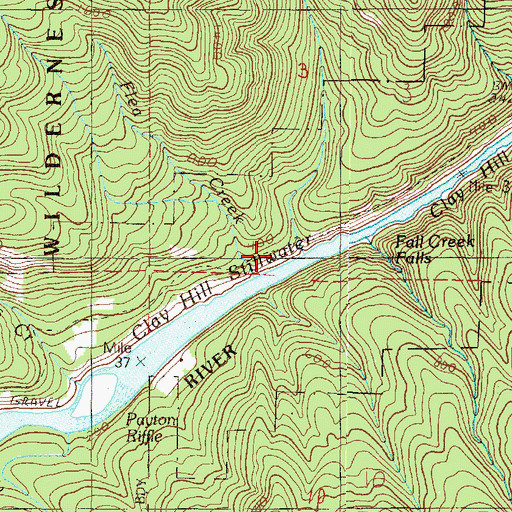 Topographic Map of Flea Creek, OR