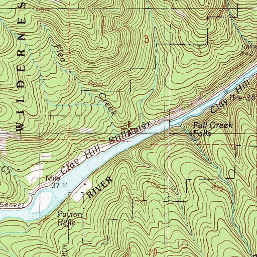 Topographic Map of Flora Dell Creek, OR