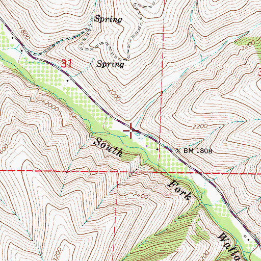 Topographic Map of Flume Canyon, OR