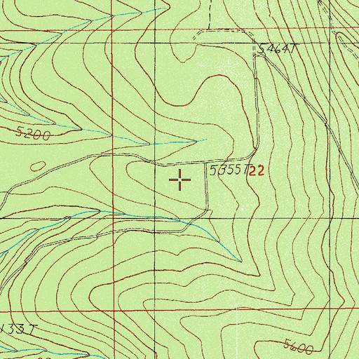 Topographic Map of Frenchman Camp Trail, OR