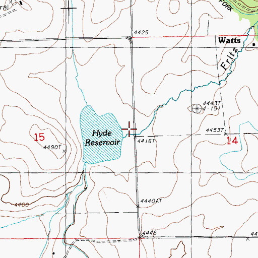 Topographic Map of Fritz Creek, OR
