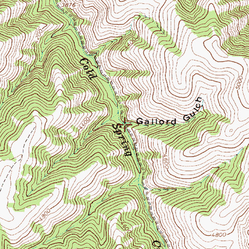 Topographic Map of Gailord Gulch, OR