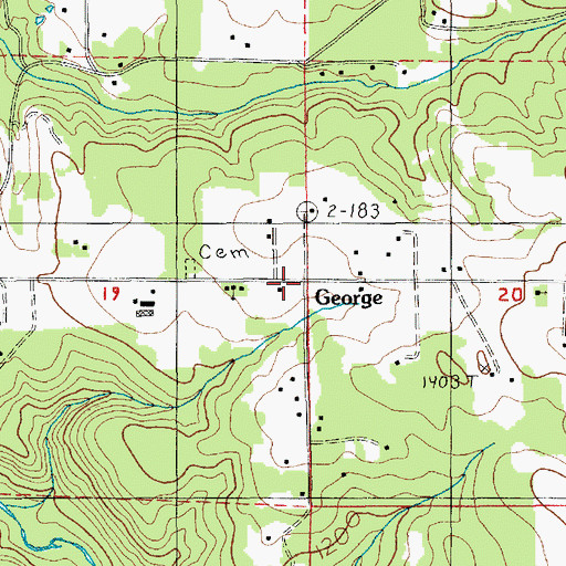 Topographic Map of George, OR