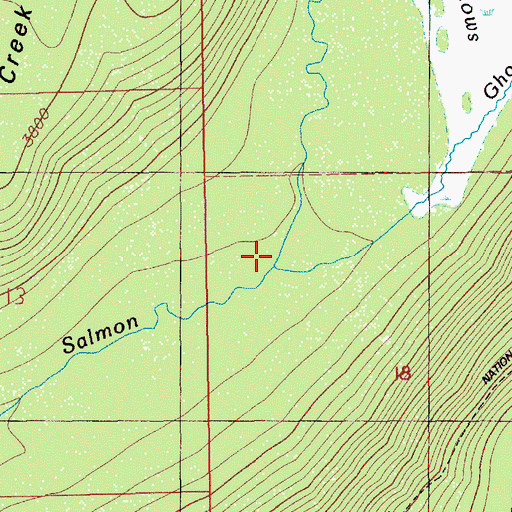 Topographic Map of Ghost Creek, OR