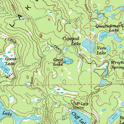 Topographic Map of Gnat Lake, OR
