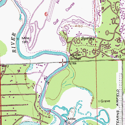 Topographic Map of Harper Bridge, OR
