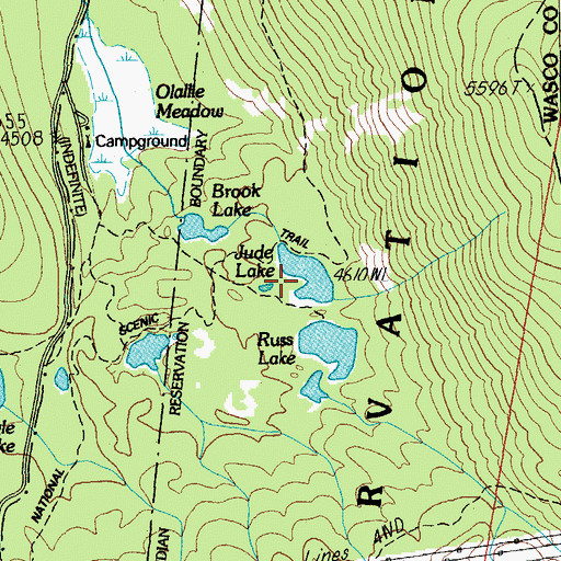Topographic Map of Jude Lake, OR
