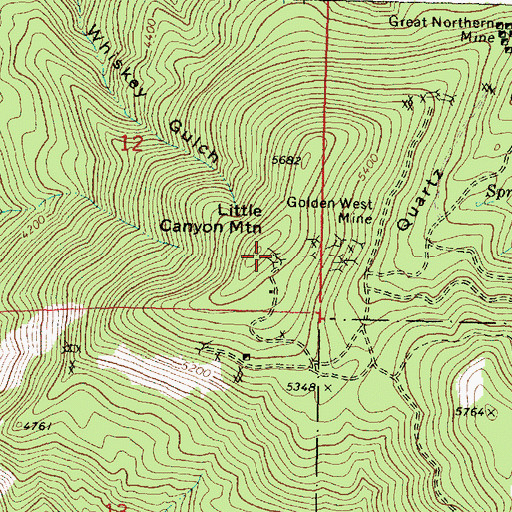 Topographic Map of Little Canyon Mountain, OR
