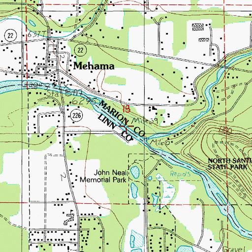Topographic Map of Little North Santiam River, OR