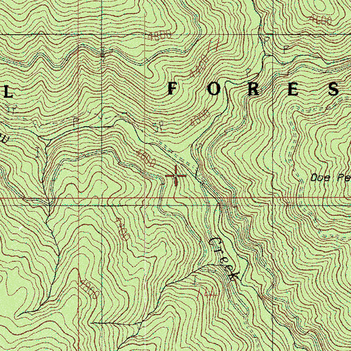 Topographic Map of Long John Creek, OR