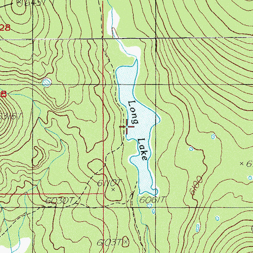 Topographic Map of Long Lake, OR