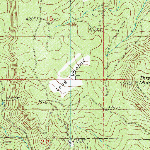 Topographic Map of Long Prairie, OR