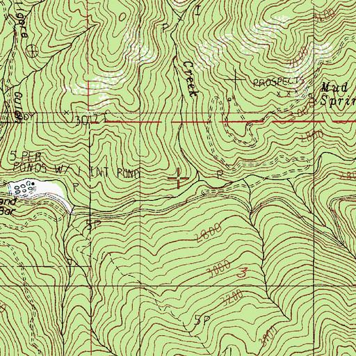 Topographic Map of Lyman Creek, OR
