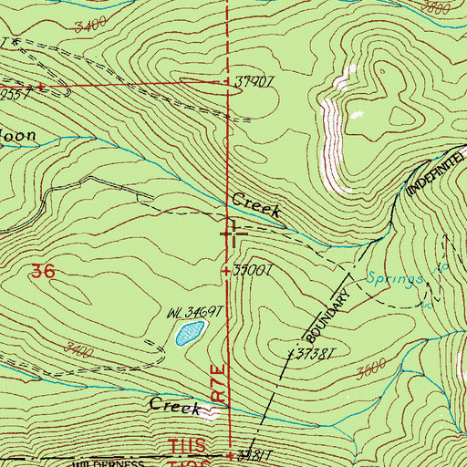 Topographic Map of Marion Lake Trail, OR