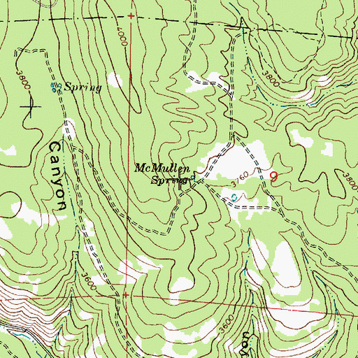 Topographic Map of McMillen Spring, OR