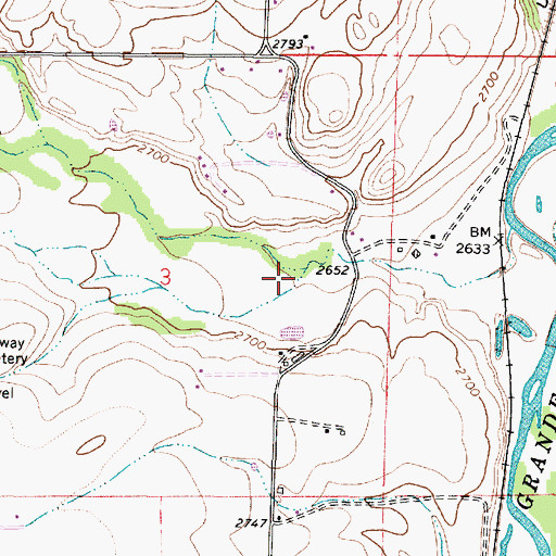 Topographic Map of Medicine Creek, OR
