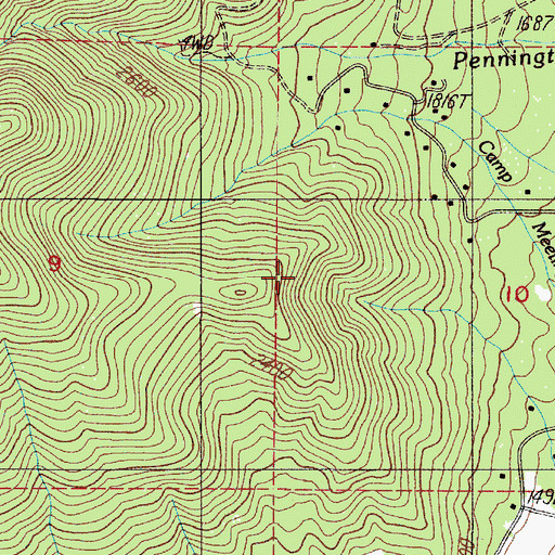 Topographic Map of Oregon Bonanza Mine, OR