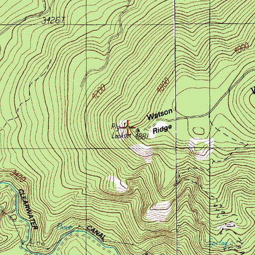 Topographic Map of Pig Iron Lookout, OR