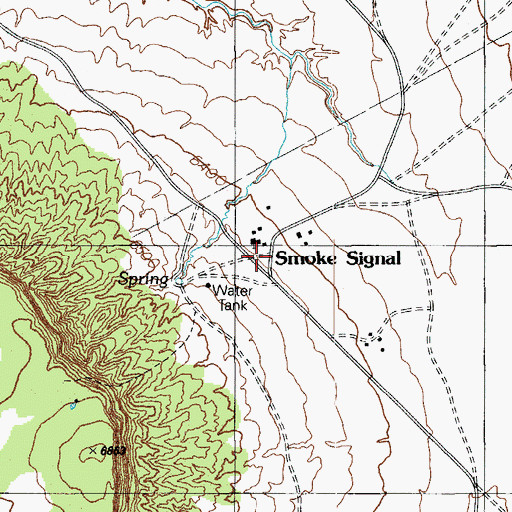 Topographic Map of Smoke Signal, AZ