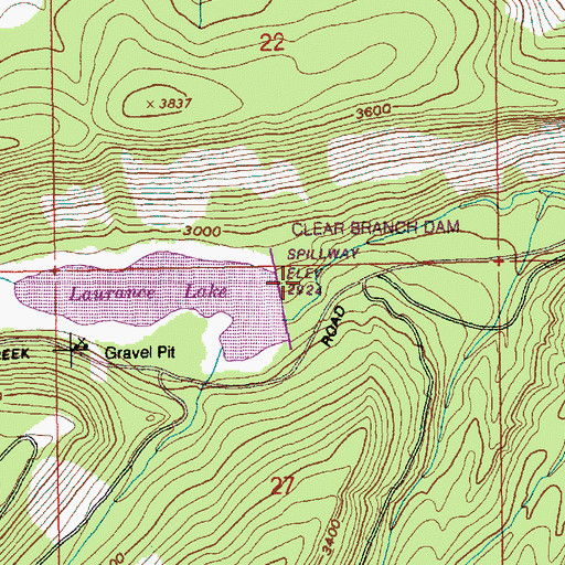 Topographic Map of Pinnacle Creek, OR