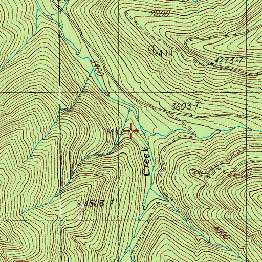 Topographic Map of Pinto Creek, OR
