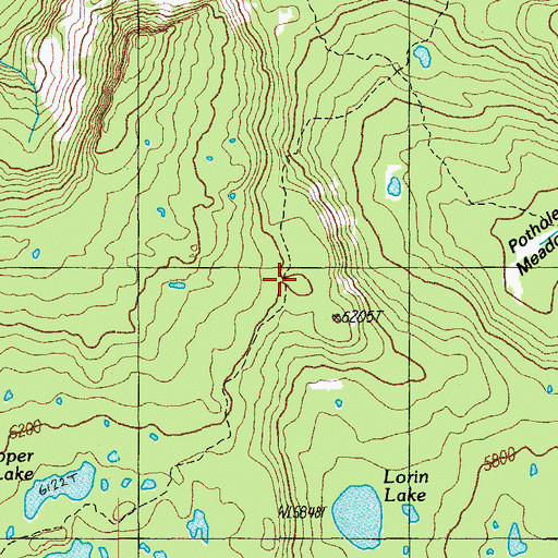 Topographic Map of Pothole Meadow, OR