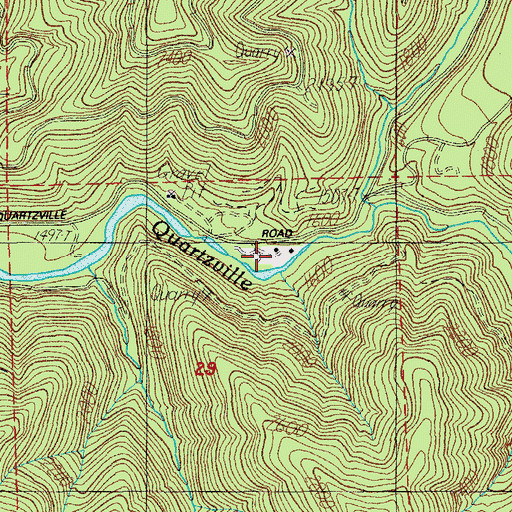 Topographic Map of Quartzville Guard Station, OR