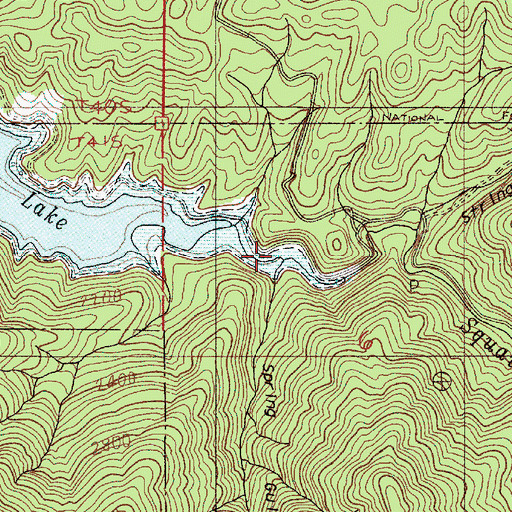 Topographic Map of Squaw Creek, OR