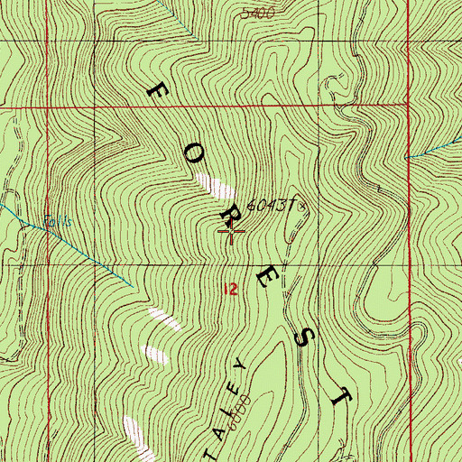 Topographic Map of Staley Ridge Trail, OR
