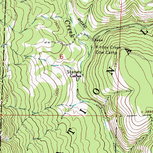 Topographic Map of Stanley Cabin, OR